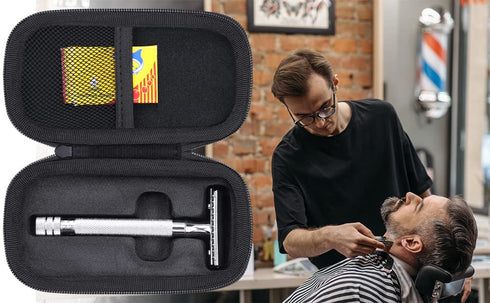 Khanka Hard Travel Case for WEISHI Double Edge Safety Razor/Merkur Long Handled Razor Replacement