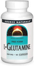 Source Naturals L-Glutamine, Free Form Amino Acid, Supports Metabolic Energy*, 500mg - 50 Capsules