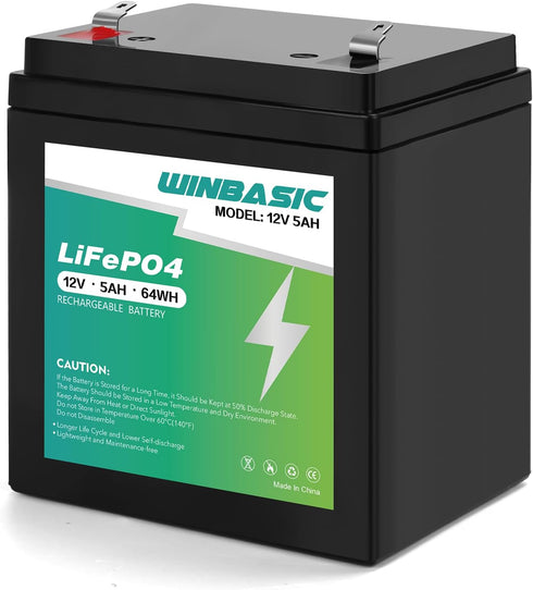 winbasic 12v 5Ah Lithium Battery Compatible for Chamberlain 41A6357 / LiftMaster 485lm /