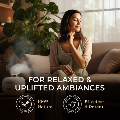 Set Set 2x0.34 oz Ambrette Seed & Rose Otto Essential Oils for Skin - Aromatherapy Grade Essential Oils - fl - Gya Labs