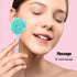 4 Pack Silicone Facial Cleansing Brush, 4 in 1 Double-Ended Exfoliating Wash Scrub Brush for Face Skincare