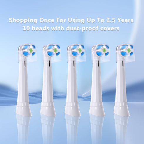 Compatible Replacement Brush Heads for Oral-B iO 3/4/5/6/7/8/9/10 Series Electric Toothbrush, 10 Pack, White