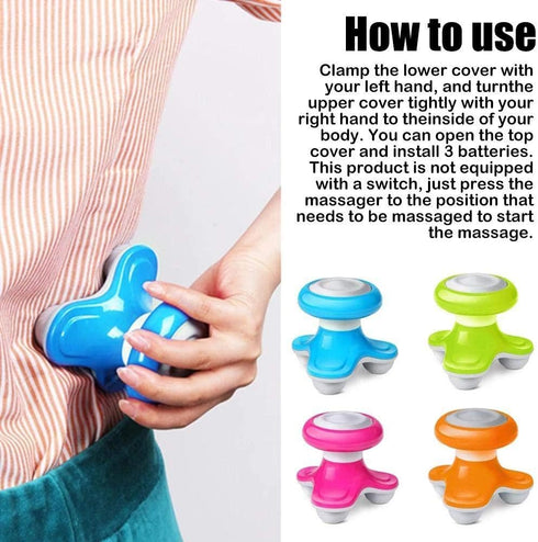 Jeyie 1, Mini Handled Massager, Triangle Electric Massager Electric Handled Wave Vibration Massager Full Body Massager
