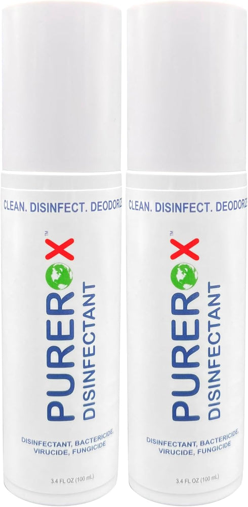 Disinfectant (3.4oz, 2pk) - TSA Approved travel size, Eliminate 99.9999% viruses, Hospital Grade, Safe for Use