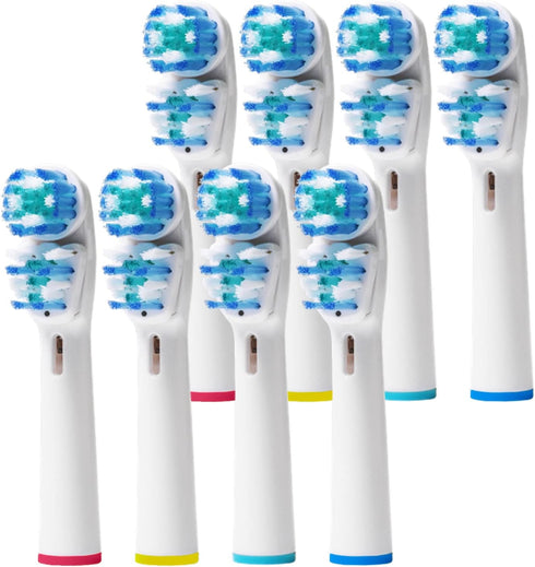 Pearl Enterprises Oralb 1000, 8000, 9000, (8) Oral-B Compatible Replacement Toothbrush Heads Double Clean for Braun