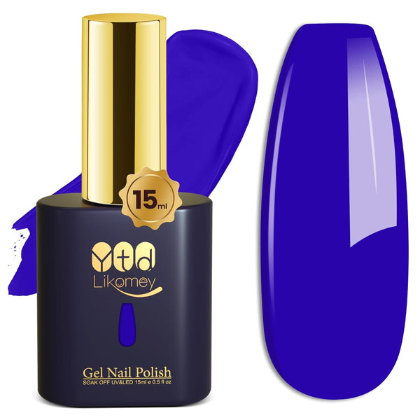 YTD Likomey Gel Nail Polish, 15ml Klein Blue Soak Off UV Varnish for Salon Home DIY Nail Art Manicure and Pedicure,
