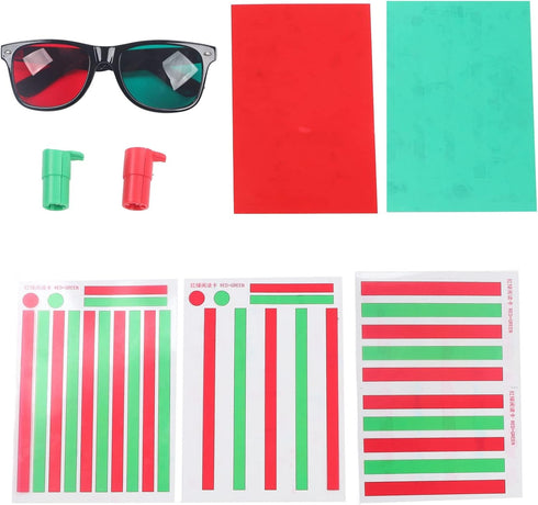 Red Green Vision Correction Cards, Red Green Myopia Training Cards Disinhibit Training Reading Aids Myopia Strabismus