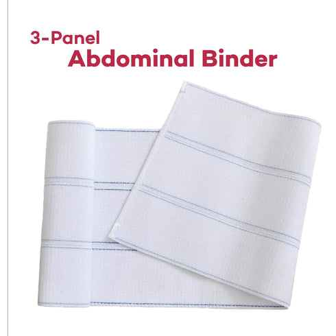 Dealmed Large Abdominal Binder 3-Panel, 9", 60"-75” Waist Compression Wrap for Core Support and Muscle Tone