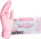 ForPro Professional Collection Disposable Nitrile Gloves, Chemical Resistant, Powder-Free, 100-Count (Pink, Large)