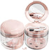 MURRI&MURRDI Retainer Case, Denture Bath Box with Strainer Basket, Cute Holder for Travel (Pink)