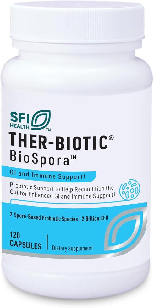 Klaire Labs Biospora Probiotic - 2 Billion CFU Bacillus Coagulans & Subtilis for Digestive & Immune Support - 120