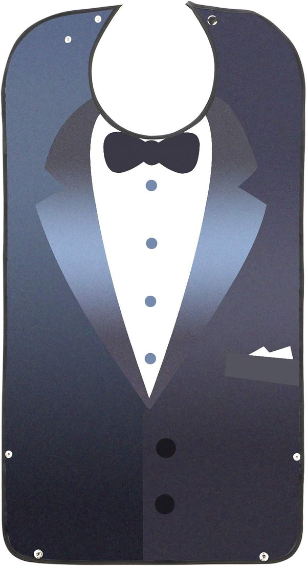 AIEX Adult Bibs for Eating Men Bow Tie Pattern Machine Washable Clothing