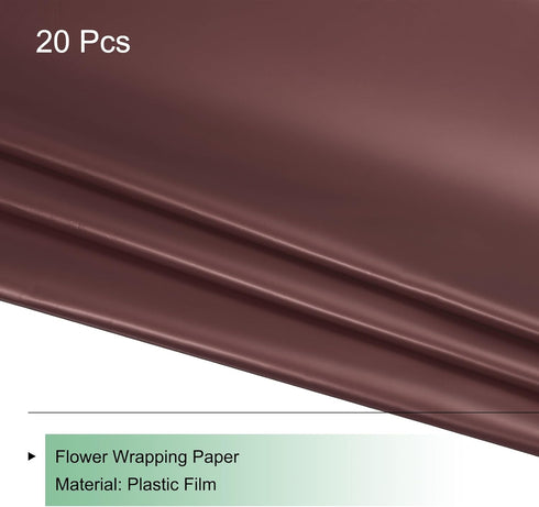 Packaging 22.8 22.8 Inch Packaging 20 MECCANIXITY Flower Wrapping Paper Waterproof Floral Wrap Brown Gift x Used