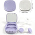 2 Pack Cute Contact Lens Case Travel Kit, Contact Case with Mirror, Tweezers, Remover Tool for Daily Use