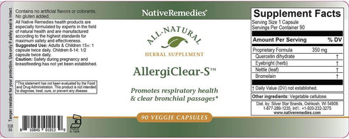 Native Remedies AllergiClear for Allergy Season Relief, 90 Tablets