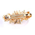 Women's Multilayered Peacock Shaped Rhinestone French Barrette Hair Clip, Black