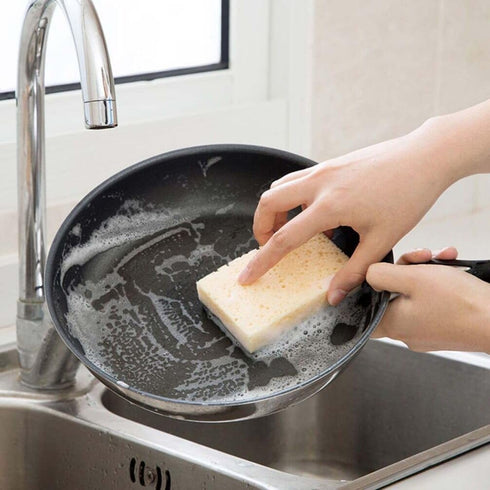 Sponges Kitchen, 8pcs Dish Washing Sponge – Heavy Duty Scrub Sponge for Reusable Kitchen Cleaning Dishes, Pots, Pans