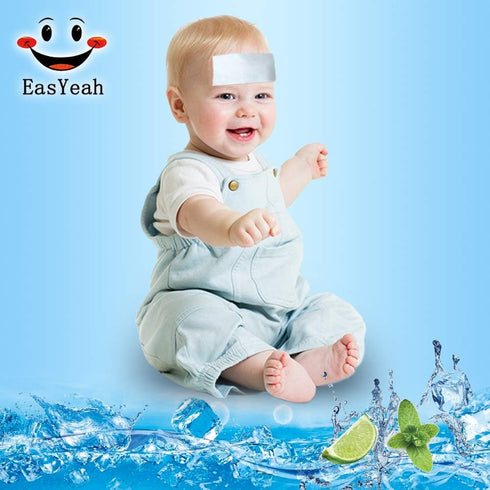 12 Sheets Cooling Patches for Fever Discomfort & Pain Relief, Pack of 12