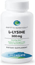 Earth's Splendor L-Lysine 500 mg Dietary Supplement for Men & Women - 100 Caplets