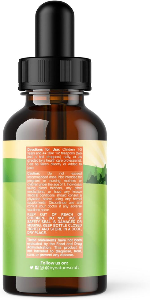 Liquid Omega 3 EPA DHA for Kids - Organic Vegan Supplement for Brain, Eye, Full Body Development, 50 Servings