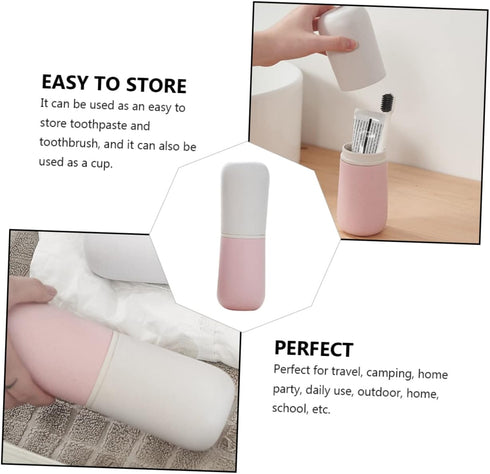 Portable Travel Toothbrush and Toothpaste Holder Case