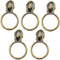 YaHoGa 50PCS #5 Anti-Brass Ring Pulls, Antique Brass Zipper Sliders for Luggages Purses Bags, Bulk