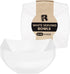 R-kay 6 Pack Square Plastic Serving Bowls, 16 Oz Disposable Heavy Duty White Bowls for Weddings, Catering