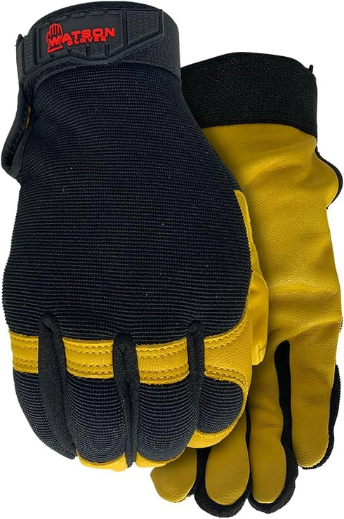 Watson Gloves ' Flextime Water Resistant High-Performance Sustainable Work Glove - Dryhide Goatskin Palm,