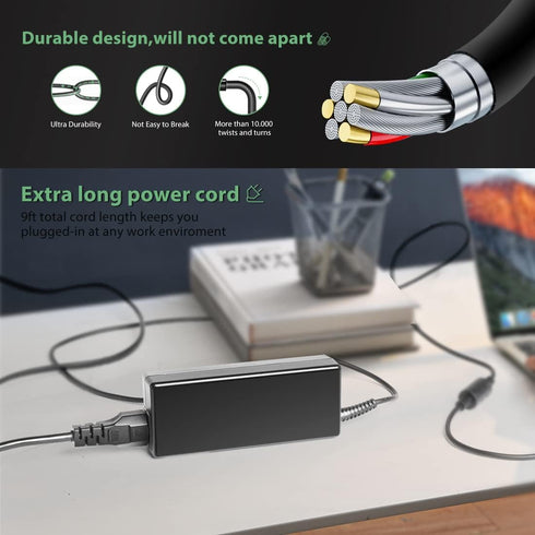 90W 24V AC Adapter Charger for ResMed Airsense 10, Air Curve 10 Series CPAP BiPAP Machines, Power Supply Cord