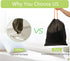 8 Gallon Black Drawstring Trash Bag, 0.9 Mil, 90 Counts