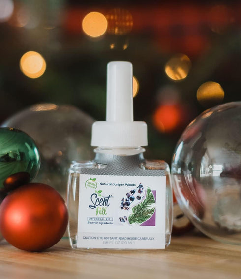 Scent Fill 100% Natural Juniper Woods Plug in Air Freshener, Scented Oil Refills, 3 Refills for Home Use