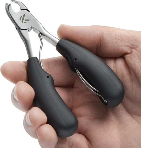 KLIPP Toenail Clippers for Thick Nails – Rustproof Stainless Steel Ingrown and Cuticle Nipper Trimmer with Ergonomic