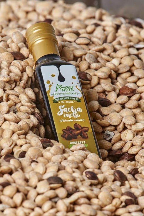 Inchi 8.45 oz 250ml 3 6 9 Amazon Andes Organic Sacha Oil fl Glass Bottle - Cold Pressed Extra Virgin - Omega Fatty