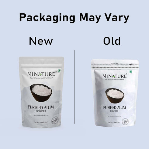 Mi Nature Alum Powder Potassium (Fitkari/Phitkari) - 100% Natural Skincare for Acne, Odor Control & Water Purification