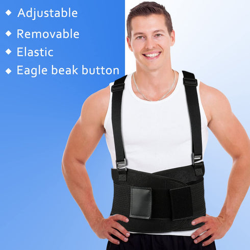 Back Brace Lumbar Support Belt, Adjustable for Women and Men, Pain Relief and Injury Recovery