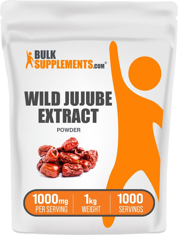 BulkSupplements.com Wild Jujube Extract Powder - Herbal Supplement from Jujube Fruit - 1000mg per Serving, 1000 Servings