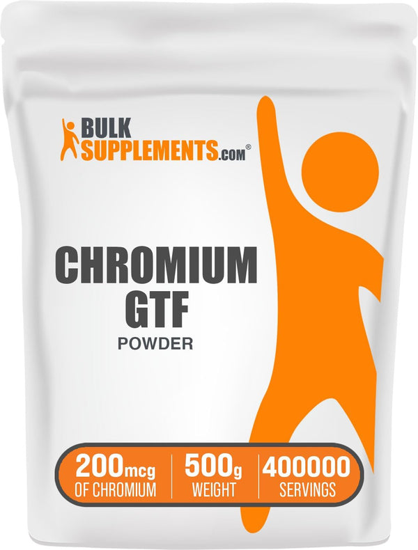 BulkSupplements.com Chromium GTF Powder, 200mcg Chromium Supplements, Yeast Free, 500g (1.1 lbs)