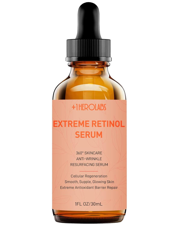 Retinol Serum 2.5% for Face, B5 Resurfacing with Vitamin C, E, Hyaluronic Acid, Anti-Aging, Dark Spot Corrector