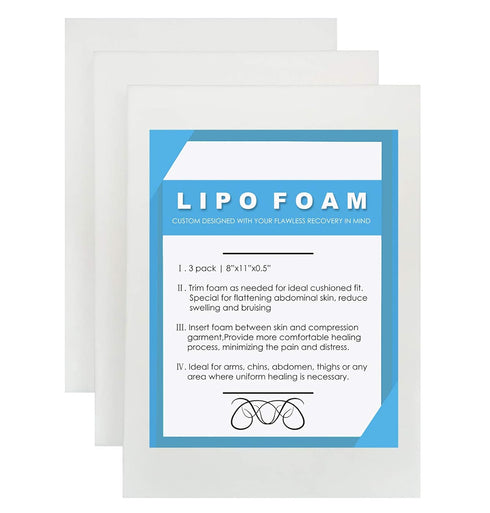 Moolida 3 Pack Lipo Foam - Post Surgery Ab Board for Use with