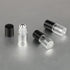 Wresty 25 Pcs Clear Glass Mini Roll On Bottles, Empty Essential Oil Roller Ball Bottles with Black Cap (2ml)