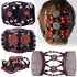 LOVEF Women Magic Hair Combs, Wood Beaded Stretch Double Side Combs Clips, Bun Maker Hair Accessories (Coffee)