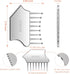 HAZUU Portable Stainless Steel Scalp Massager - Guasha Scraping Tool for Head, Neck, Shoulders, Legs & Arms - Ideal