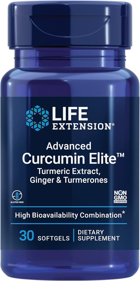 Life Extension Advanced Curcumin Elite Turmeric Extract - Ginger & Turmerones for Healthy Inflammatory & Immune