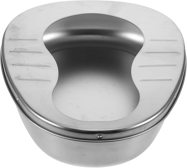 VICASKY Stainless Steel Bed Pan for Elderly Adults Portable Bedpan for Bedridden