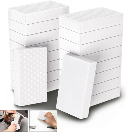 POWOBEST Magic Sponge Eraser, 50 Pack Extra Thick Melamine Cleaning Pads for Multi-Purpose Use