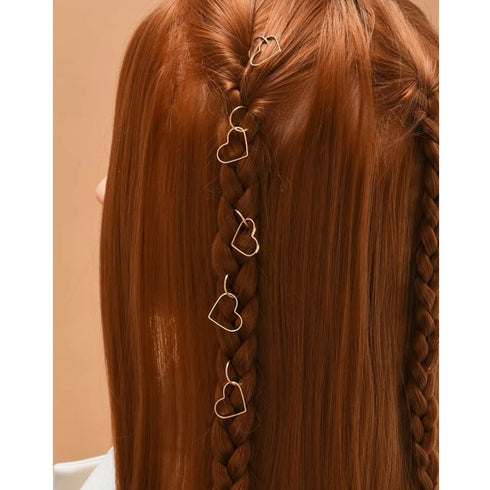 Silver Hair Braid Rings, Hoops and Pendants for Women and Girls Hair Accessories