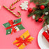 CCINEE Christmas Pillow Boxes - Xmas Candy Boxes with Red Ribbons, Santa Elk Gift Card Holder, 50PCS