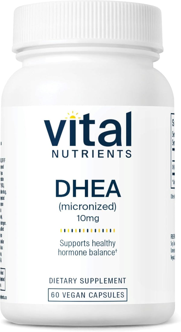 Vital Nutrients DHEA 10mg | Vegan Micronized DHEA Supplement for Women & Men | Supports Hormone Balance & Healthy