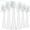 Replacement Brush Heads for WaterPik Sonic-Fusion 2.0, 6 Count with Covers for SF-01/SF-02/SF-03/SF-04 (White)