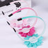 WANYU 10 Pcs Flower Bow Headbands for Girls, Toddler Chiffon Floral Hair Bands, Cute 3.5 Inch Bow Headpiece